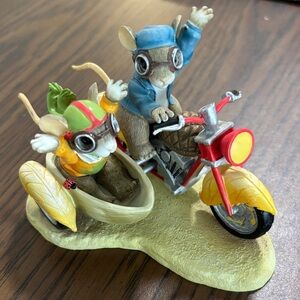 Colorful Mouse Biker Figurine Set